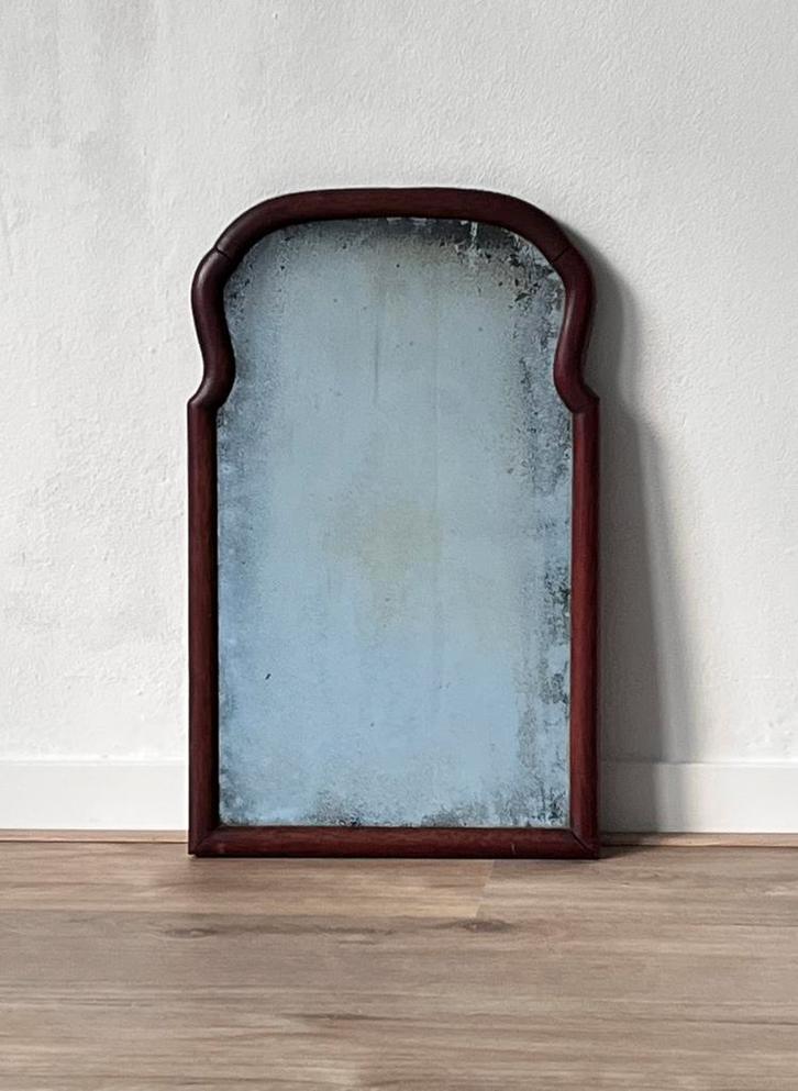 Antieke Soester spiegel, hout, 54 x 33 cm, Antiek en Kunst, Antiek | Spiegels, Minder dan 50 cm, Minder dan 100 cm, Overige vormen