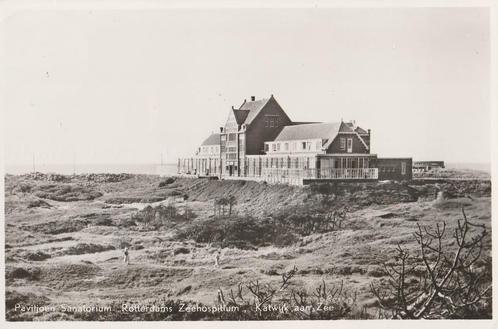 Oude zwart/wit foto ansicht Zeehospitium Katwijk aan Zee, Verzamelen, Ansichtkaarten | Nederland, Gelopen, Zuid-Holland, 1940 tot 1960