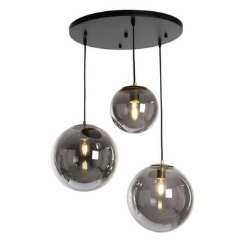 Hanglamp 3 bollen, smoke glas beschikbaar voor biedingen