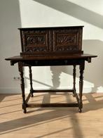 Antiek Inklap Bureau met Houtsnijwerk, Antiek en Kunst, Antiek | Meubels | Tafels, Ophalen