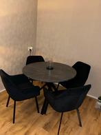 Eettafel met stoelen Zo goed als nieuw!, Huis en Inrichting, Tafels | Eettafels, Ophalen, 100 tot 150 cm, Rond, Zo goed als nieuw