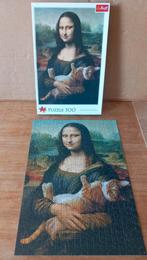 Kunst puzzel Mona Lisa met kat 500 stukjes, Ophalen of Verzenden, Zo goed als nieuw