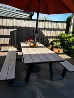 Aluminium picknicktafel (onderhoudsarm), Tuin en Terras, Picknicktafels, Ophalen, Zo goed als nieuw, Rechthoekig, Aluminium