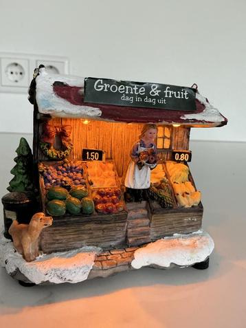 Kerstdorp Kraam Groente & Fruit typisch hollands , kerstdorp beschikbaar voor biedingen