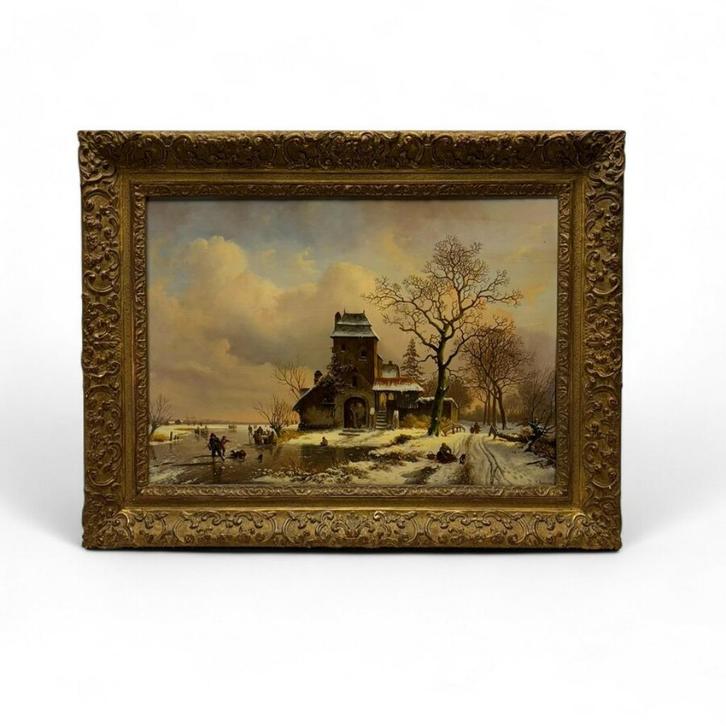Anton Karssen (1945-2019) - 'Winterlandschap', Antiek en Kunst, Kunst | Schilderijen | Klassiek, Ophalen of Verzenden