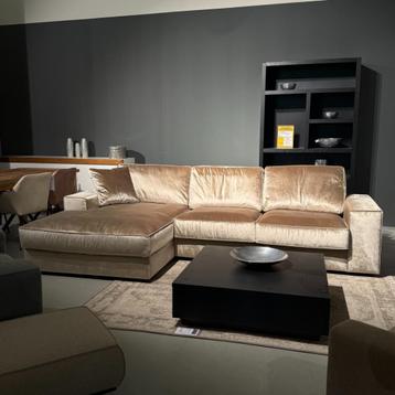 hoekbank Richmond taupe velours Santos beschikbaar voor biedingen