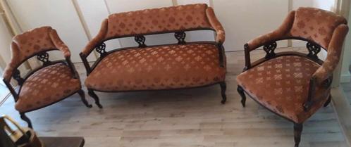 Antieke Chippendale (1800-1820) zithoek. Úitmúntende staat!!, Antiek en Kunst, Antiek | Meubels | Stoelen en Banken, Ophalen