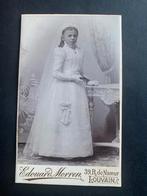 cdv carte de visite Eerste Communie Edouard Morren Louvain, Verzamelen, Verzenden, Foto, Buitenland, Zo goed als nieuw