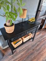 Zwarte Sidetable / Console Tafel, Huis en Inrichting, Tafels | Sidetables, Ophalen, Gebruikt, 50 tot 100 cm, Overige houtsoorten