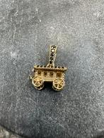 Gouden Woonwagen Bedel met Onyx, Overige merken, Nieuw, Ophalen of Verzenden, 1 bedel