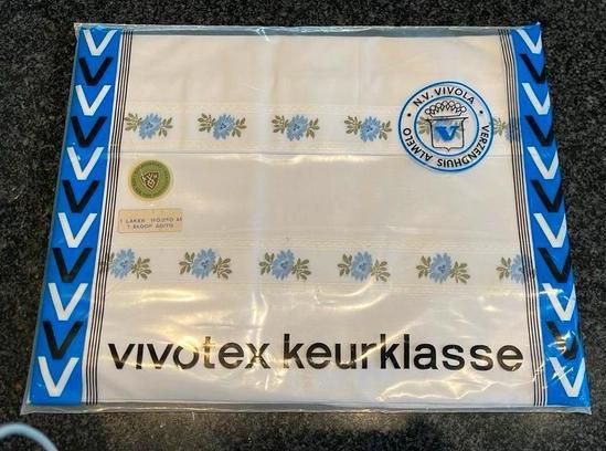 2 vintage Vivotex lakens en kussensloop nieuw in verpakking, Verzamelen, Retro, Huis en Inrichting, Ophalen of Verzenden