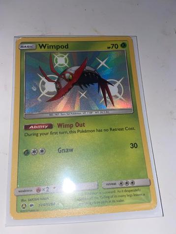 Shiny Wimpod Pokémon Kaart beschikbaar voor biedingen