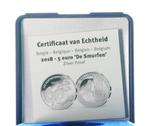 België 5 Euro 2018 De Smurfen Zilver Proof in doosje, Postzegels en Munten, Zilver, Ophalen of Verzenden, Losse munt, Zilver