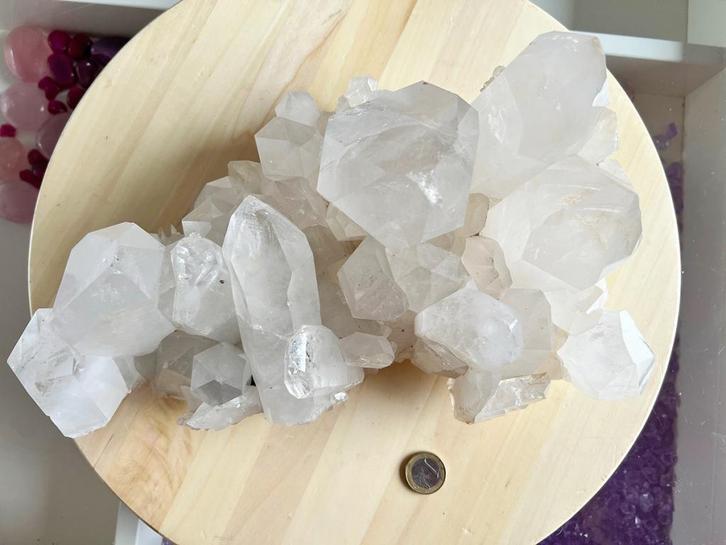 Bergkristal cluster (09) 6,1 kilo, zeer mooi stuk!, Verzamelen, Mineralen en Fossielen, Mineraal, Ophalen of Verzenden
