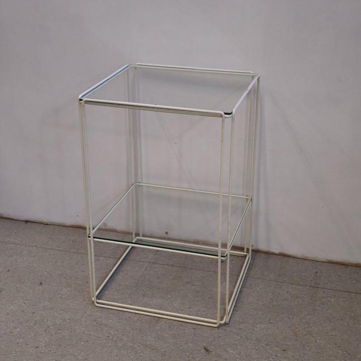 Vintage bijzettafel Isocele Max Sauze Atrow, Huis en Inrichting, Tafels | Bijzettafels, Gebruikt, Rechthoekig, 45 tot 60 cm, Minder dan 55 cm