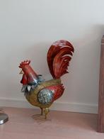 Leuke fleurige decoratie haan van metaal, Huis en Inrichting, Woonaccessoires | Overige, Ophalen, Gebruikt