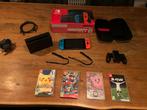 Nintendo Switch V2 complete set incl. 4 spellen, Spelcomputers en Games, Spelcomputers | Nintendo Switch, Ophalen of Verzenden