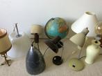 Verzameling 9 hang/tafel/buro/muur/bewerkt/ glas lamp retro, Ophalen, Gebruikt, Divers