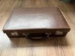 Oude lederen koffertje, Sieraden, Tassen en Uiterlijk, Koffers, Ophalen, Gebruikt, Slot, Minder dan 35 cm