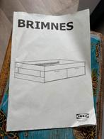 Ikea bed met laden en binnenveringmatras, Ophalen, 90 cm, Eenpersoons, Wit