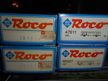 SET VAN 4 ROCO SCHUIFWAND WAGONS SBB-CFF beschikbaar voor biedingen