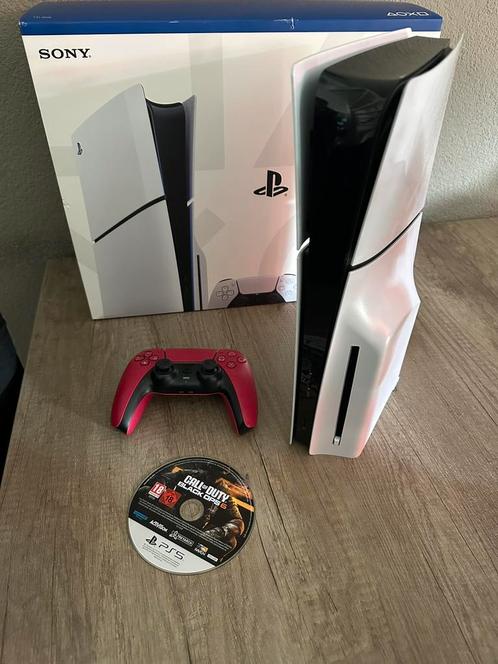 PlayStation 5 disc slim inclusief controller en call of duty, Spelcomputers en Games, Spelcomputers | Sony PlayStation 5, Zo goed als nieuw