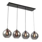 Eric Kuster style Hanglamp smoke glas 4 lichts, Huis en Inrichting, Ophalen, Zo goed als nieuw, Glas, 75 cm of meer