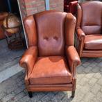 Schapenleren oorfauteuil bruin. Wells/Durban., Ophalen