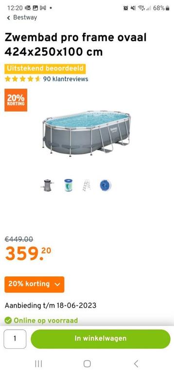 Zwembad met.trapje pomp en zoutwatersysteem!! beschikbaar voor biedingen