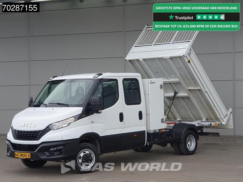 Iveco Daily 35C16 3.0L Kipper met Kist Dubbel Cabine Dubbell, Auto's, Bestelauto's, Bedrijf, Te koop, Airconditioning, Centrale vergrendeling
