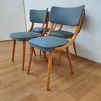 Mid Century Vintage stoelen eettafelstoelen eetkamerstoelen, Valkenswaard, Gebruikt, Blauw, Info@flashbackfurniture.nl