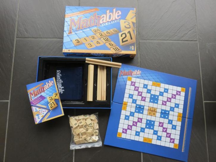 Mathable de luxe, het spel met cijfers, als scrabble., Hobby en Vrije tijd, Gezelschapsspellen | Bordspellen, Nieuw, Ophalen of Verzenden