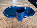 Donkerblauw Mepal servies, Huis en Inrichting, Overige materialen, Gebruikt, Ophalen of Verzenden, Bord(en)