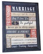 Tekstbord Marriage [huwelijkskado], Nieuw, Verzenden