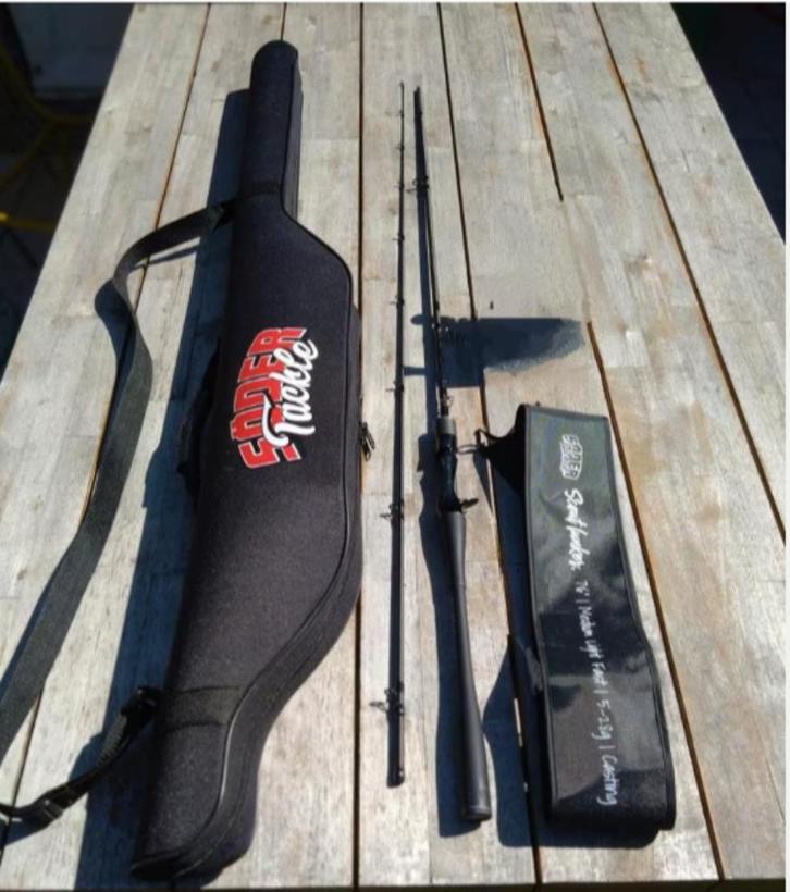 Söder Tackle Scout Lunker 7'6" baitcaster 2pc., Watersport en Boten, Hengelsport | Roofvissen, Zo goed als nieuw, Werphengel, Ophalen