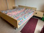 Tweepersoonsbed 160cm breed, Ophalen, Gebruikt, Beige, Tweepersoons