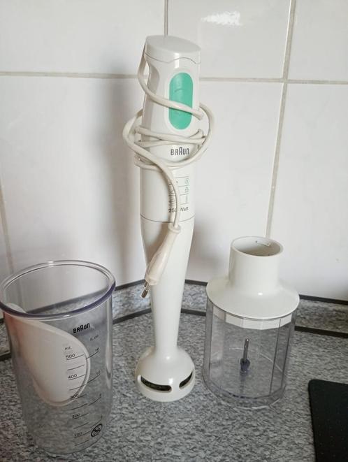 Braun staafmixer met maatbeker met deksel, Witgoed en Apparatuur, Keukenmixers, Minder dan 1 liter, 1 snelheid, Vaatwasserbestendig