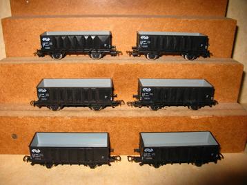 PIKO : 6x wagons NS - zwart : als nieuw beschikbaar voor biedingen