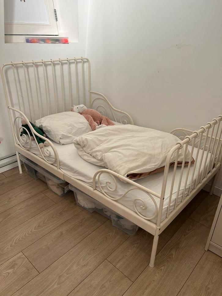 Ikea Minnen Doorgroei Kinderbed 140-200cm, Kinderen en Baby's, Kinderkamer | Bedden, Zo goed als nieuw, 140 tot 160 cm, 70 tot 85 cm