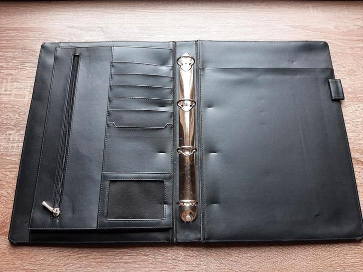 Zwarte documentenmap/ organizer, Diversen, Schrijfwaren, Zo goed als nieuw, Ophalen of Verzenden