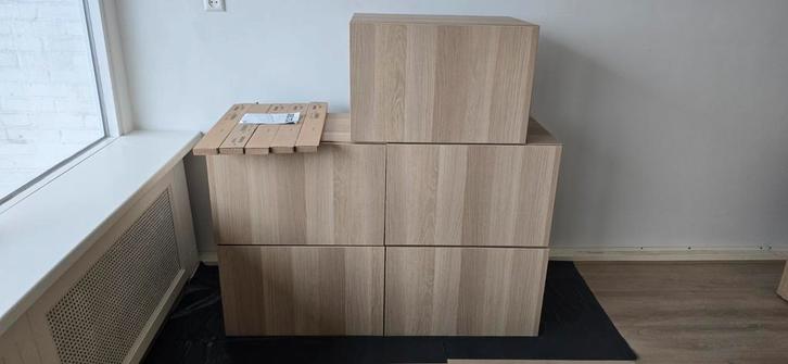 3 ikea besta wandmeubel kastjes met ophangrails, Huis en Inrichting, Kasten | Wandmeubels, Minder dan 100 cm, Minder dan 150 cm