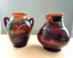 Antieke Art Deco set met twee vazen, Ophalen of Verzenden