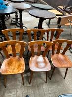 10 Mooie Café Stoelen - Houten Stoelen, Huis en Inrichting, Stoelen, Gebruikt, Bruin, Ophalen of Verzenden, Vijf, Zes of meer stoelen