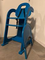 Houten kinderstoel (blauw) met eetblad – gebruikt, Ophalen, Gebruikt, Overige typen, Afneembaar eetblad