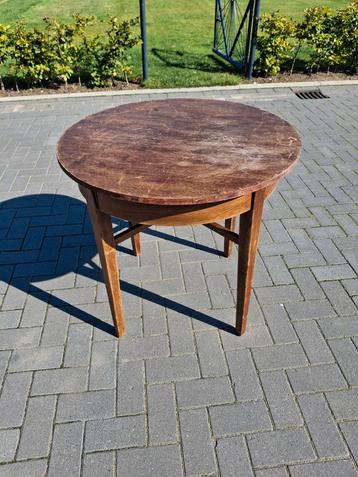 Vintage Rond Tafeltje - 80cm beschikbaar voor biedingen