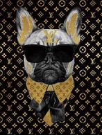 Stoere Pop Art Wanddecoratie - Franse Bulldog "Luxe Stijl", Antiek en Kunst, Kunst | Schilderijen | Modern, Ophalen