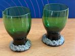 Twee mid century borrelglaasjes, Antiek en Kunst, Ophalen of Verzenden