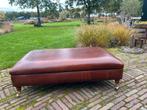 Schapenleren Hocker met Wieltjes, Huis en Inrichting, Banken | Voetenbanken en Poefen, Ophalen, 100 tot 125 cm, Leer, Zo goed als nieuw