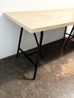 2 stuks > Bureau / tafel op schragen, 150x70x73 (BxHxD), Zo goed als nieuw, Ophalen, Bureau