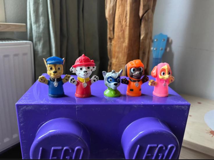 Paw patrol poppetjes voor op je vingers, Ophalen of Verzenden, Zo goed als nieuw, Jongetje of Meisje